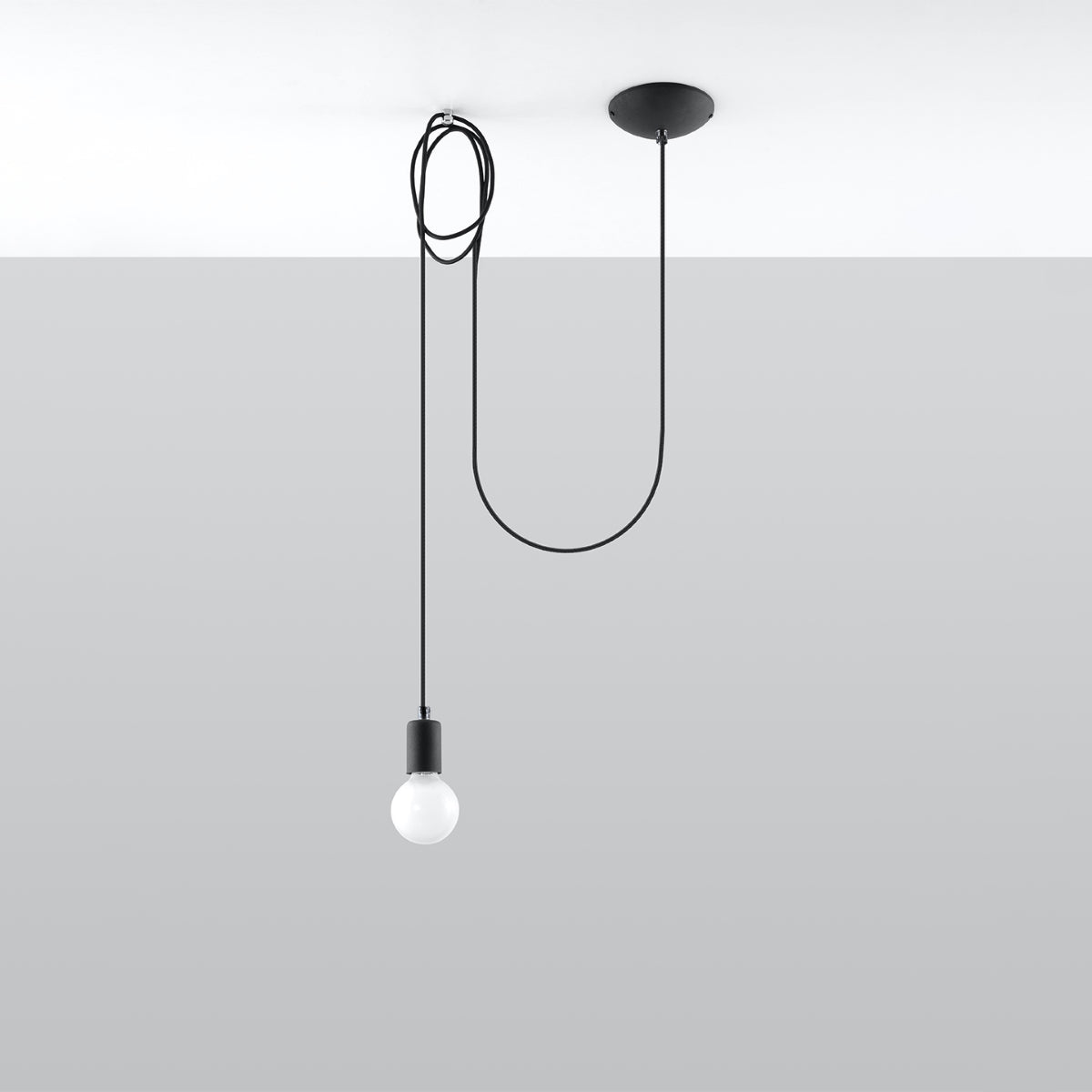 Hanglamp EDISON 1 zwart