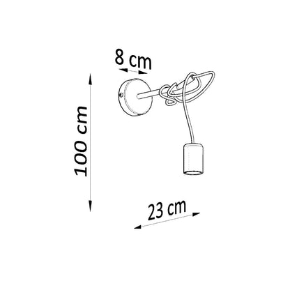 Wandlamp EDISON zwart