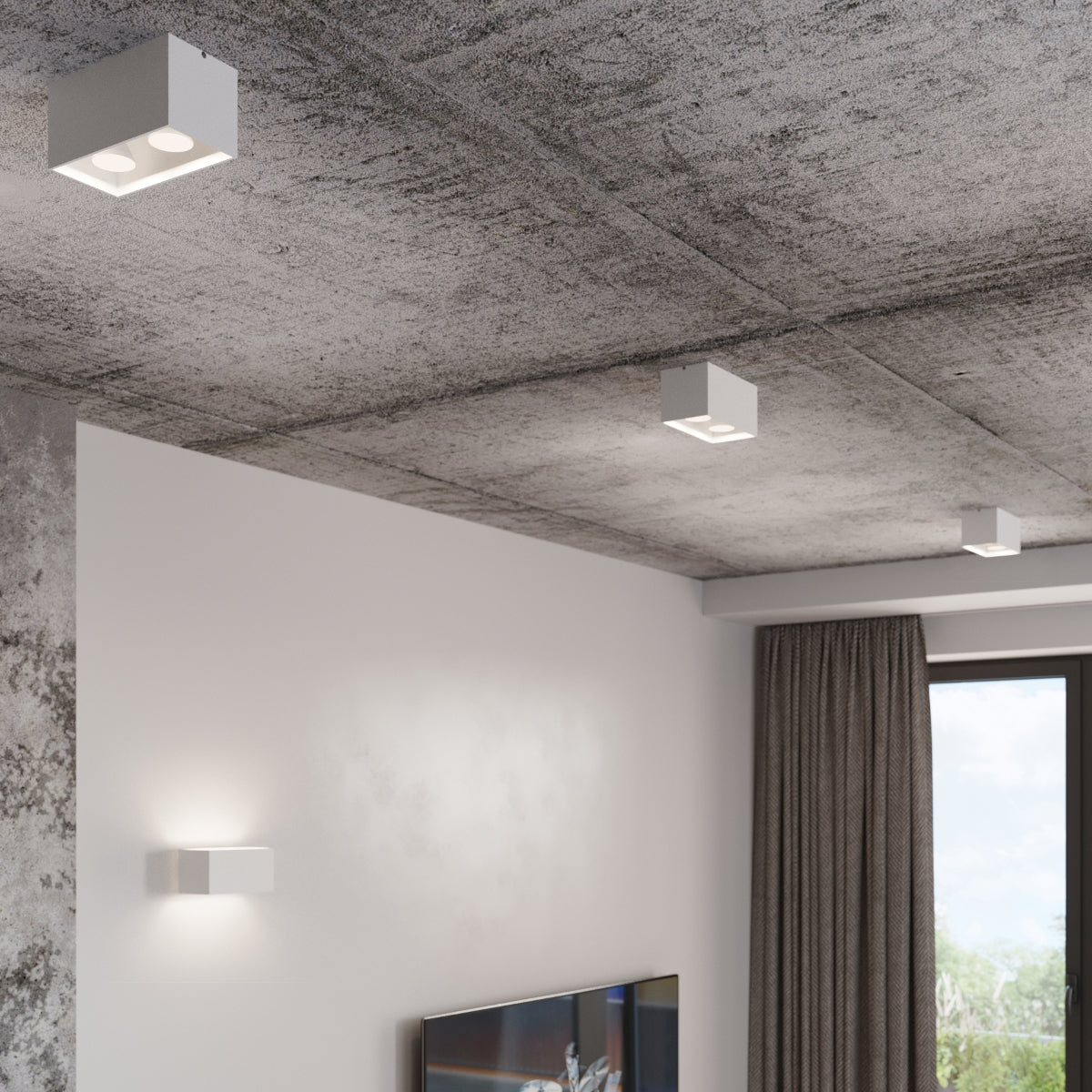 Plafondlamp QUAD wit