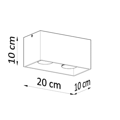 Plafondlamp QUAD zwart