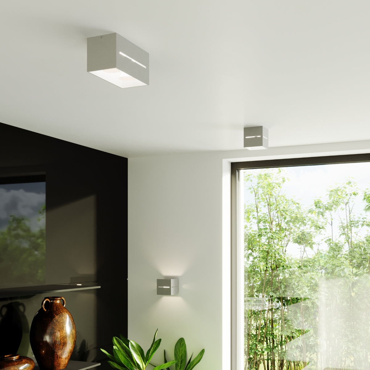 Plafondlamp LOBO 2 grijs
