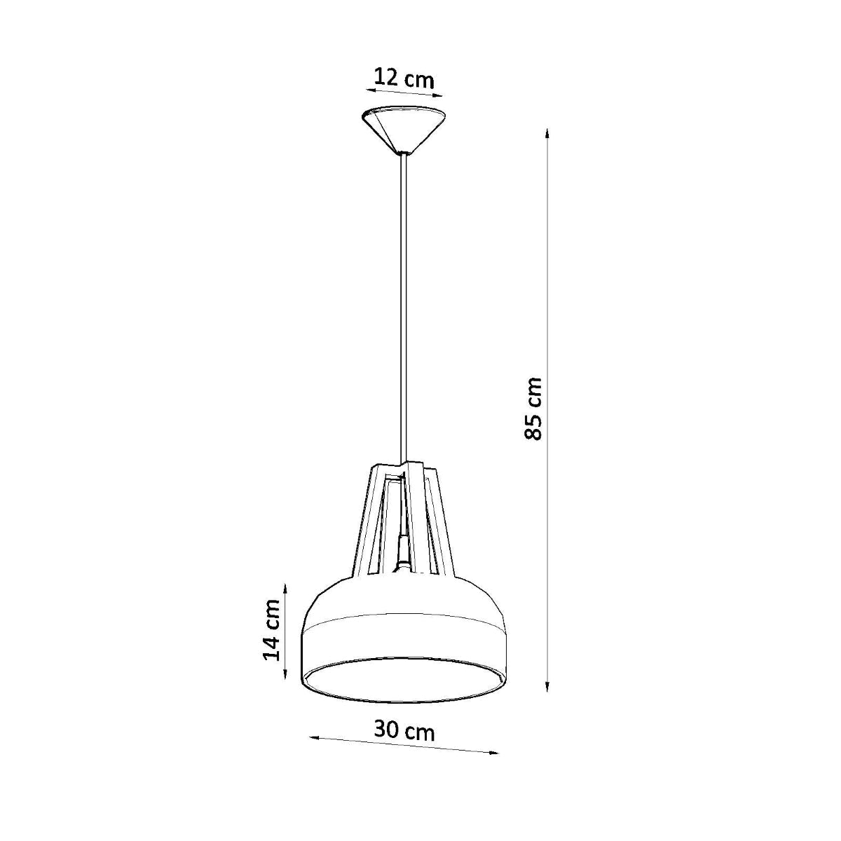 Hanglamp CASCO wit/zwart
