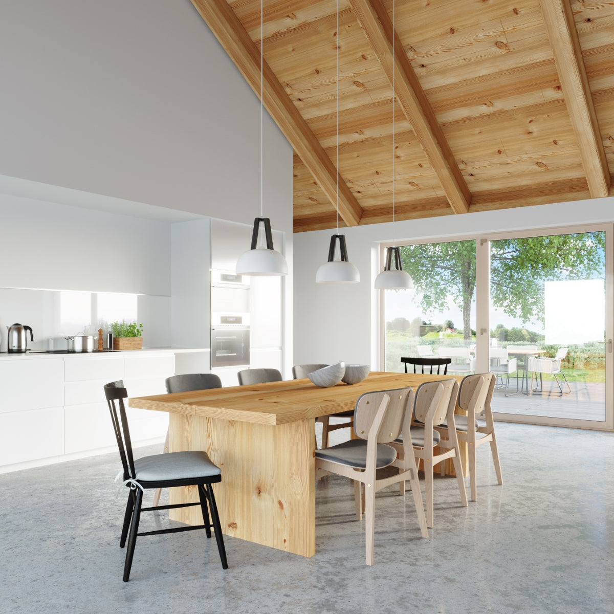 Hanglamp CASCO wit/zwart