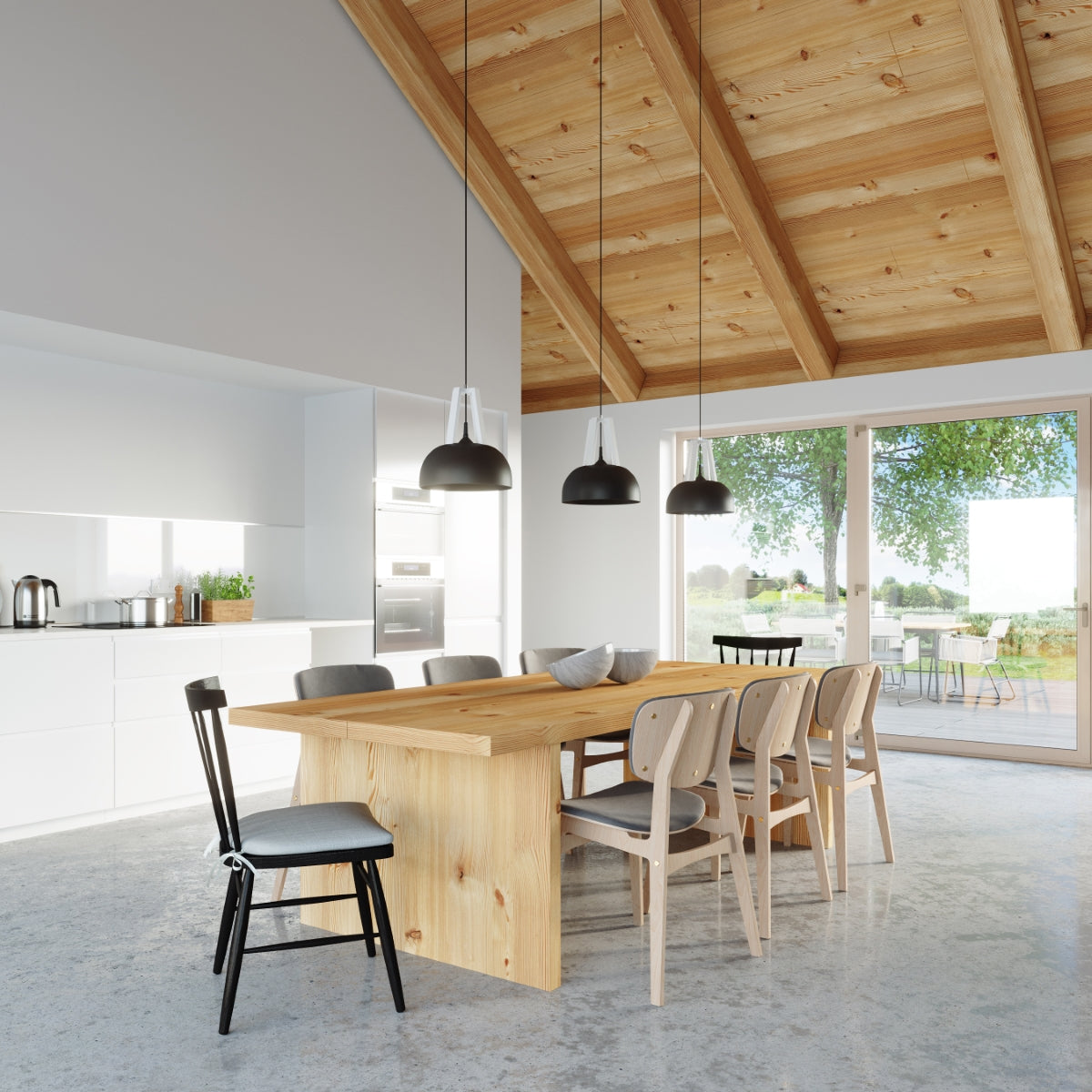 Hanglamp CASCO zwart/wit