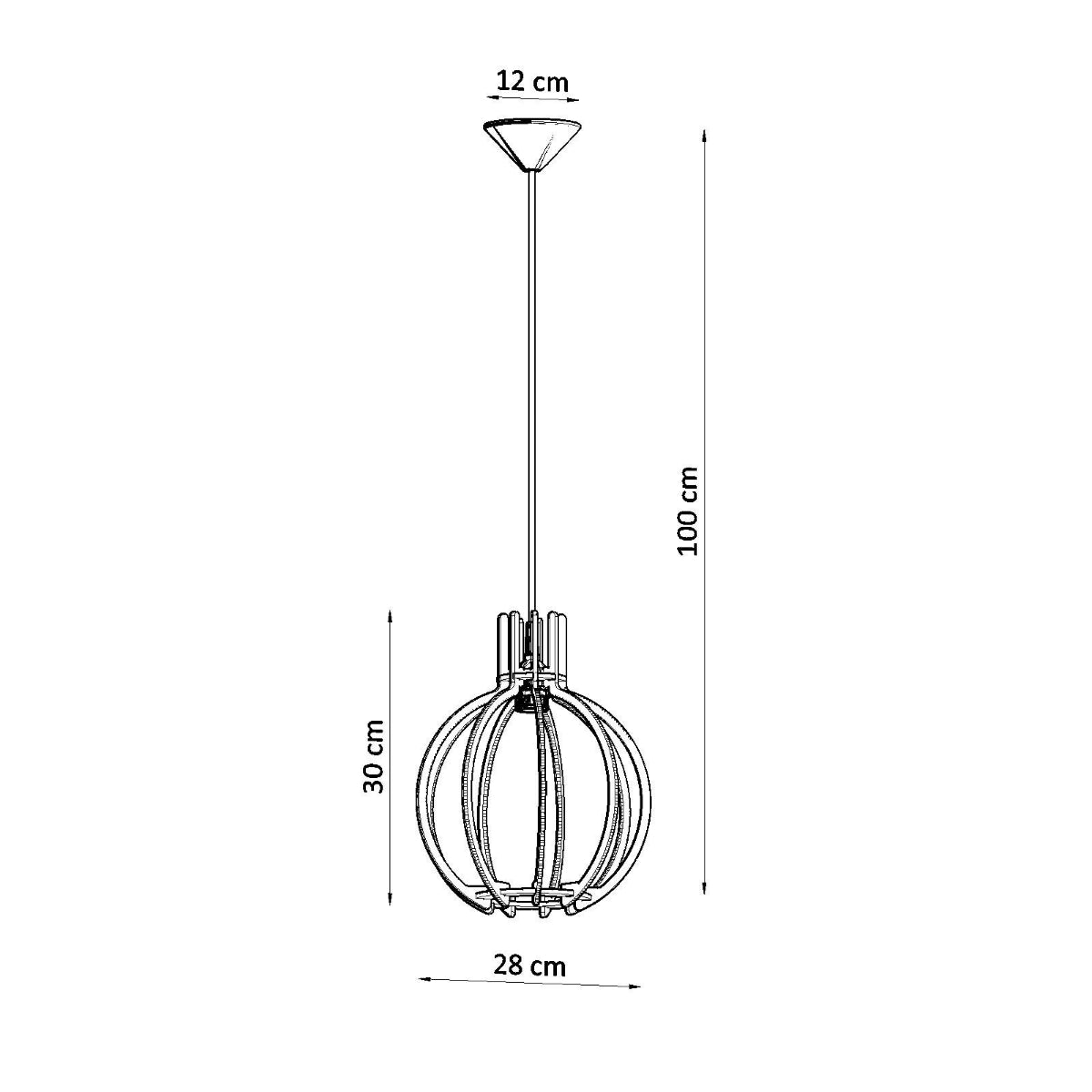 Hanglamp ARANCIA natuurlijk hout