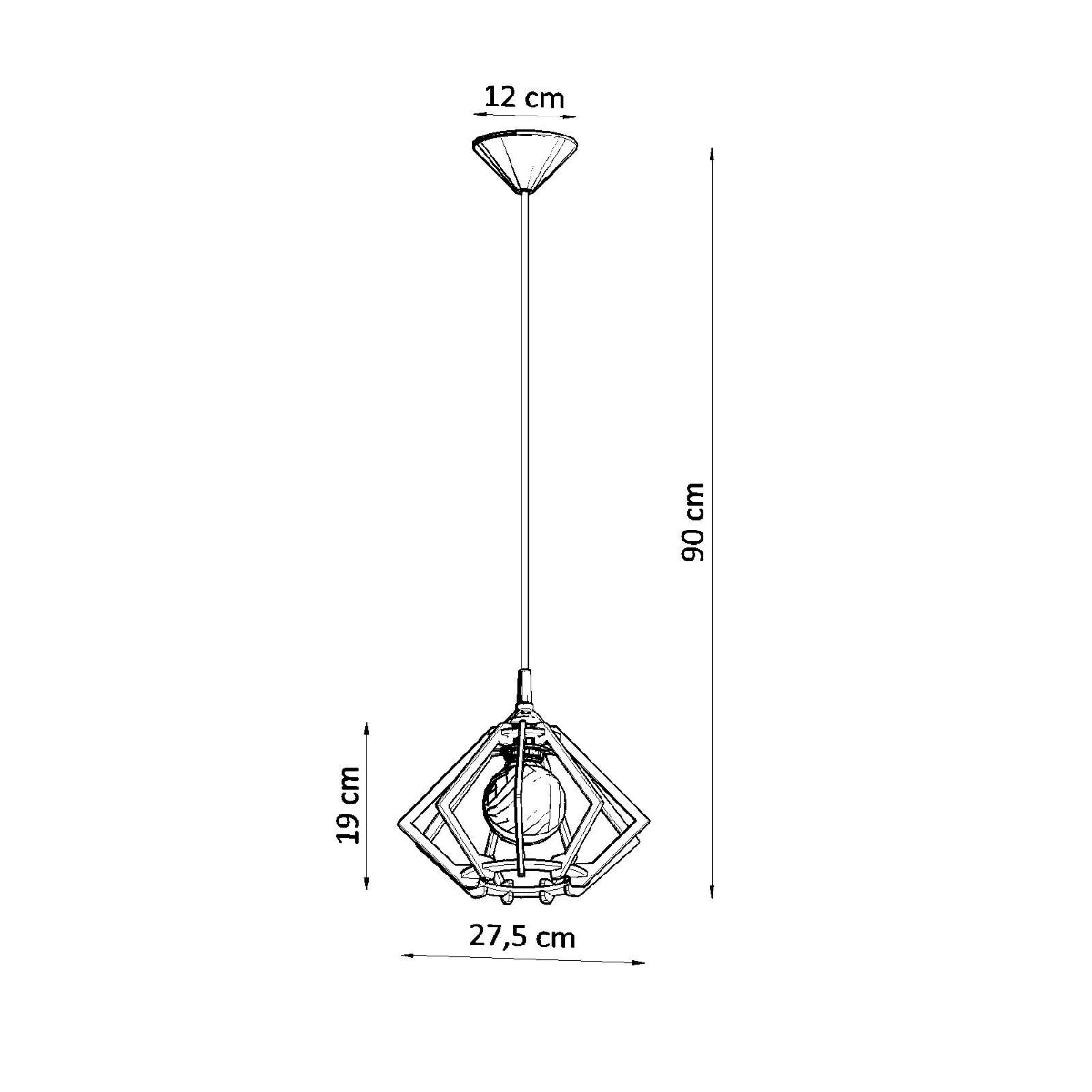 Hanglamp POMPELMO natuurlijk hout