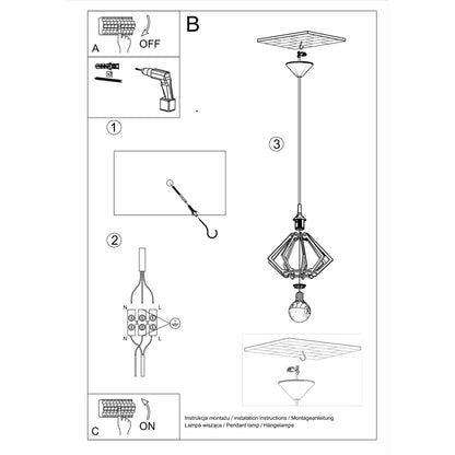 Hanglamp POMPELMO natuurlijk hout