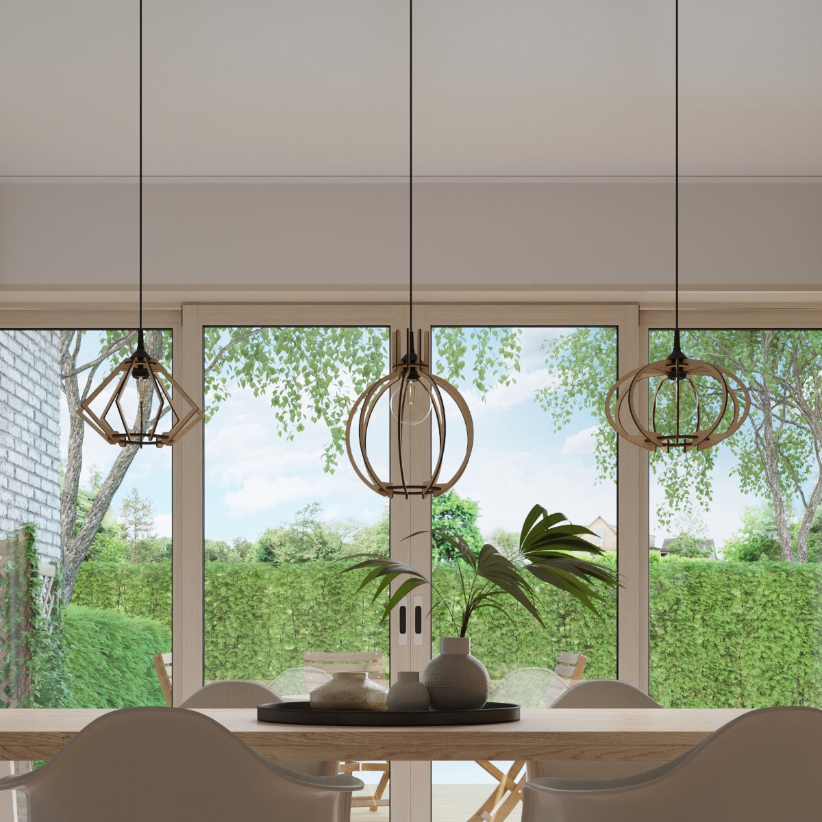 Hanglamp POMPELMO natuurlijk hout
