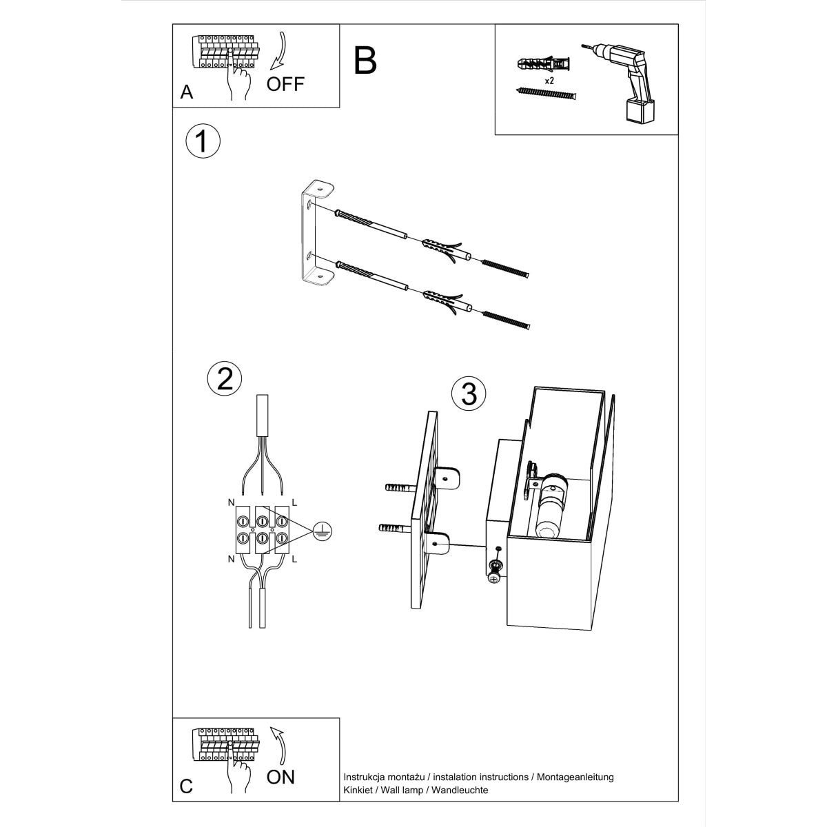 Wandlamp PIEGARE