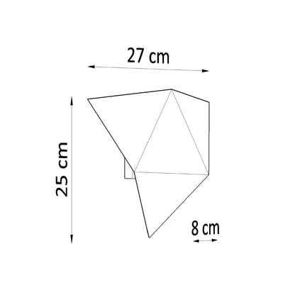 Wandlamp SOLIDO zwart