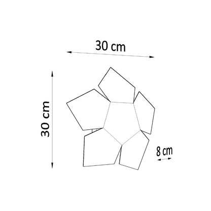 Wandlamp PENTA wit