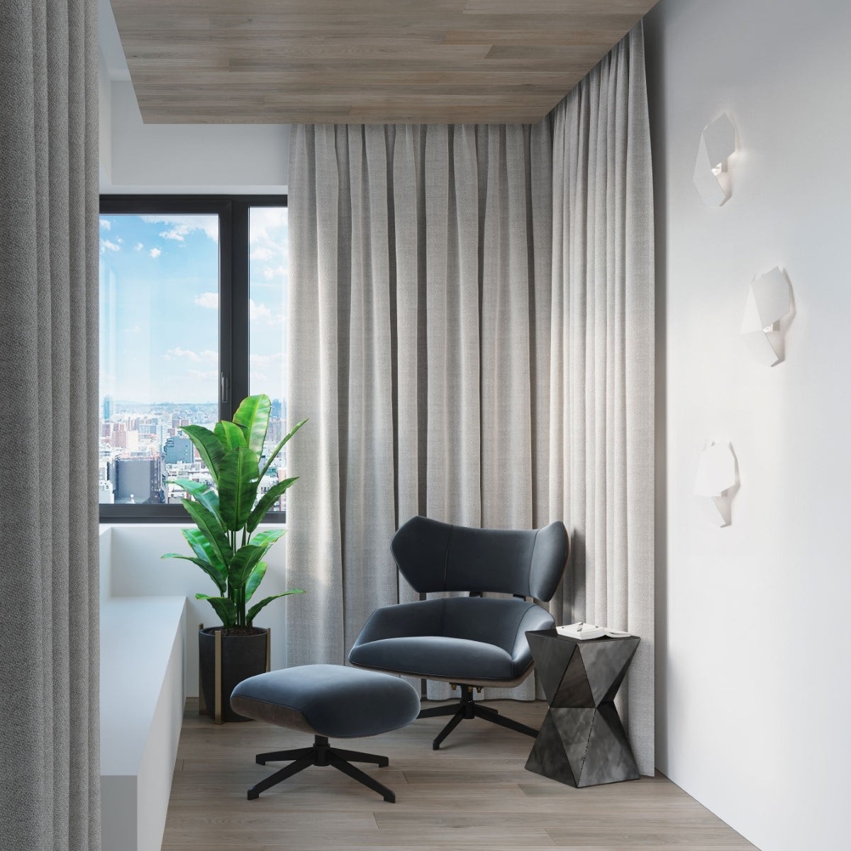 Wandlamp TRE wit