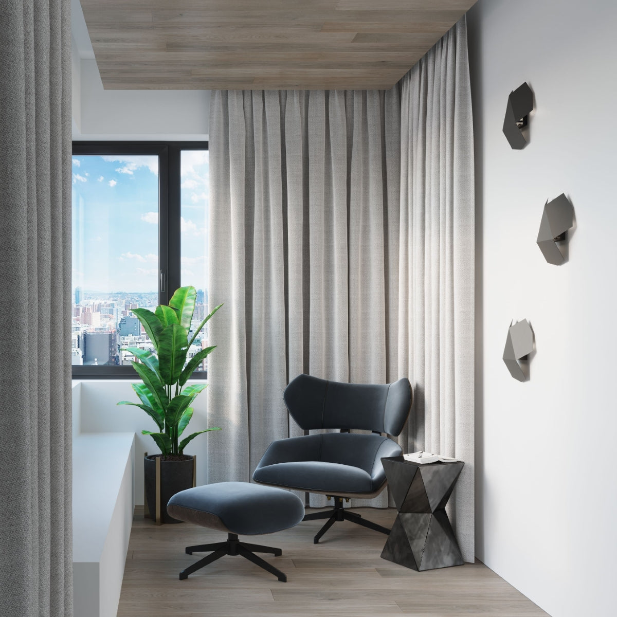 Wandlamp TRE zwart