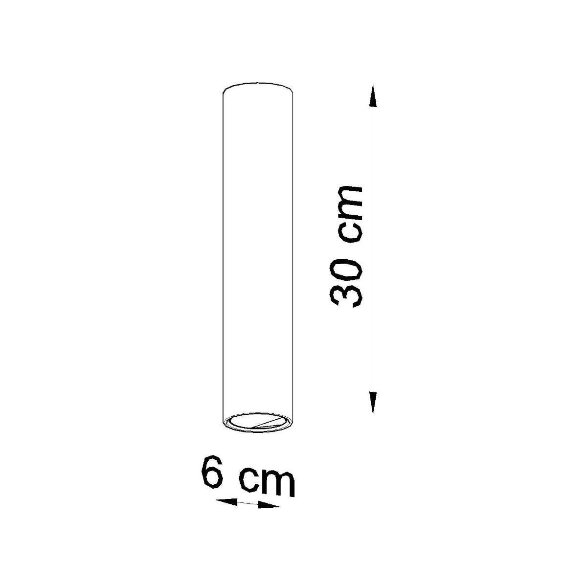 Plafondlamp LAGOS 30 zwart