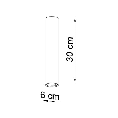 Plafondlamp LAGOS 30 zwart