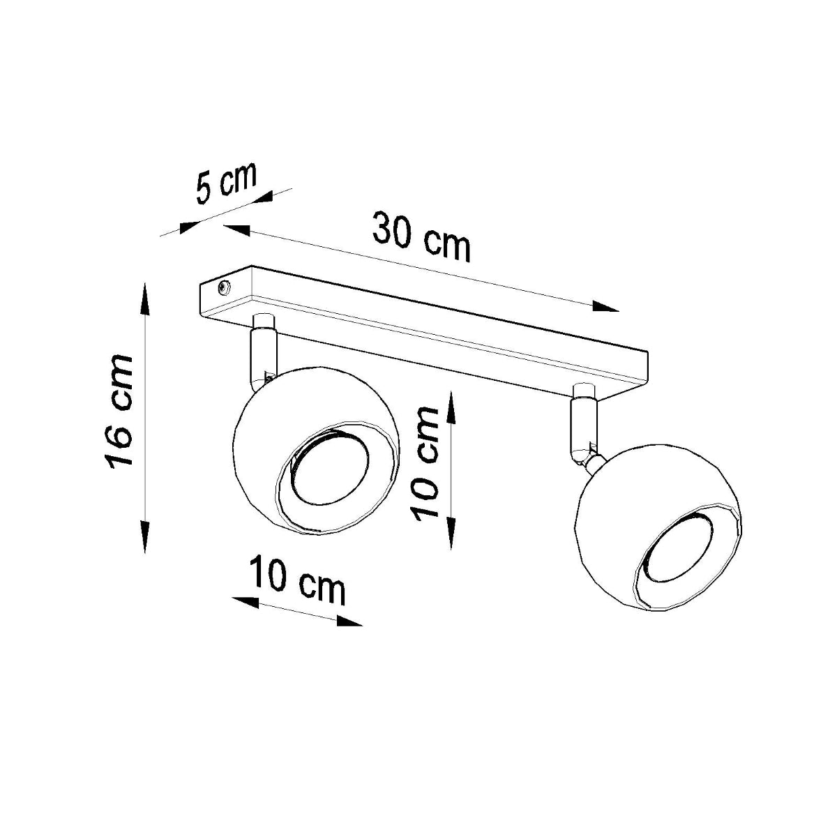 Plafondlamp OCULARE 2 wit