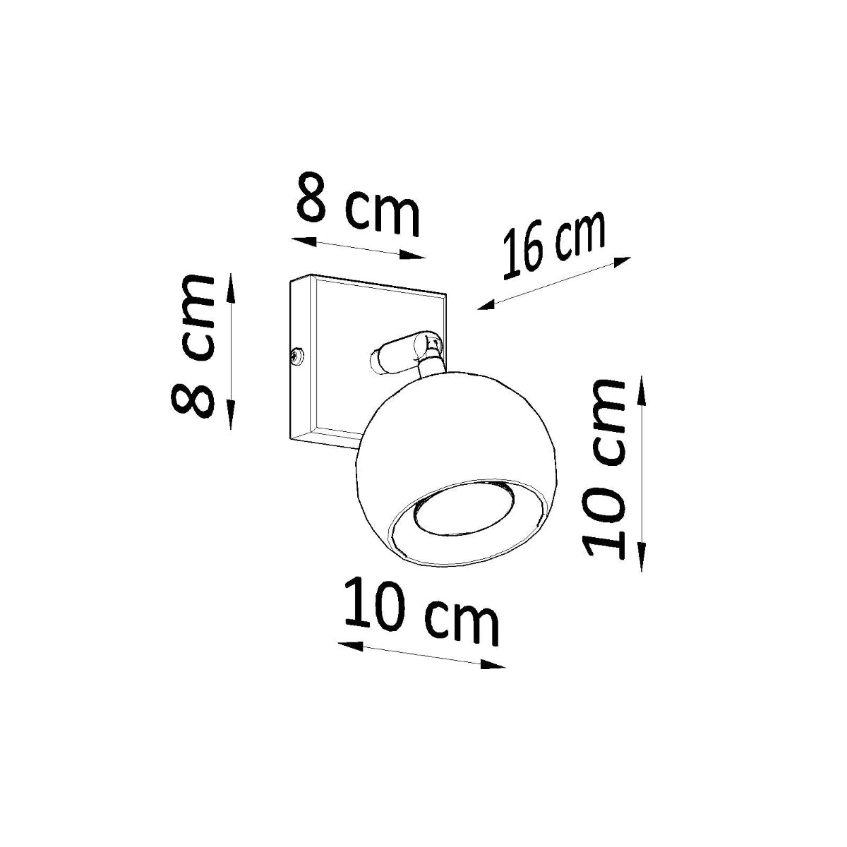 Wandlamp OCULARE zwart