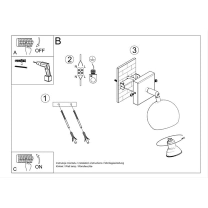 Wandlamp OCULARE zwart