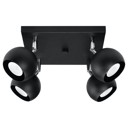 Plafondlamp OCULARE 4 zwart