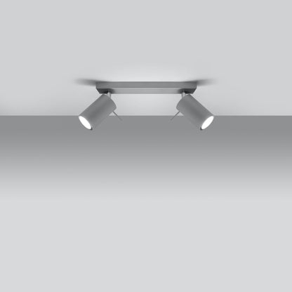 Plafondlamp RING 2 grijs