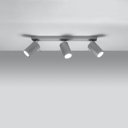 Plafondlamp RING 3 grijs