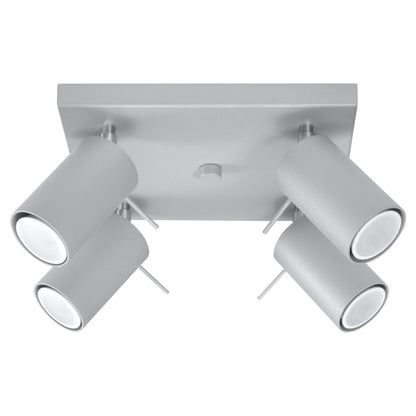 Plafondlamp RING 4 grijs
