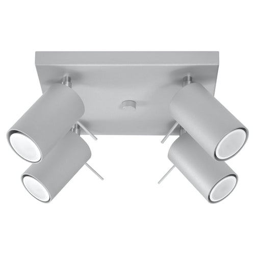 Plafondlamp RING 4 grijs