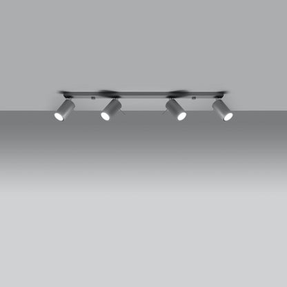 Plafondlamp RING 4L grijs