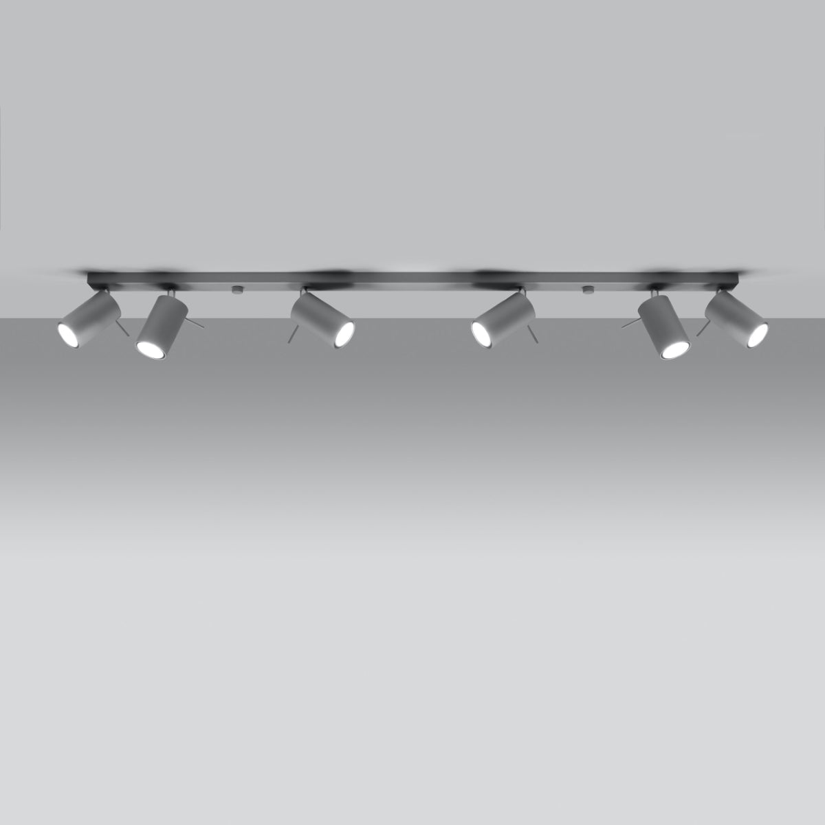 Plafondlamp RING 6L grijs