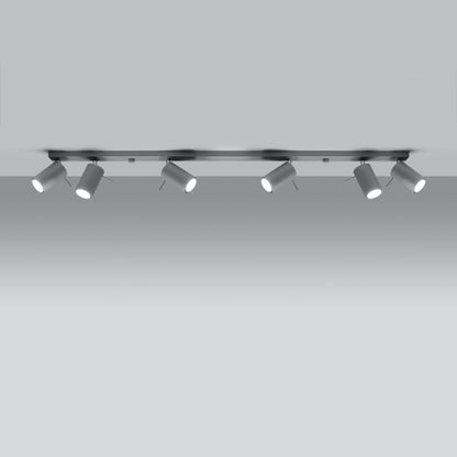 Plafondlamp RING 6L grijs