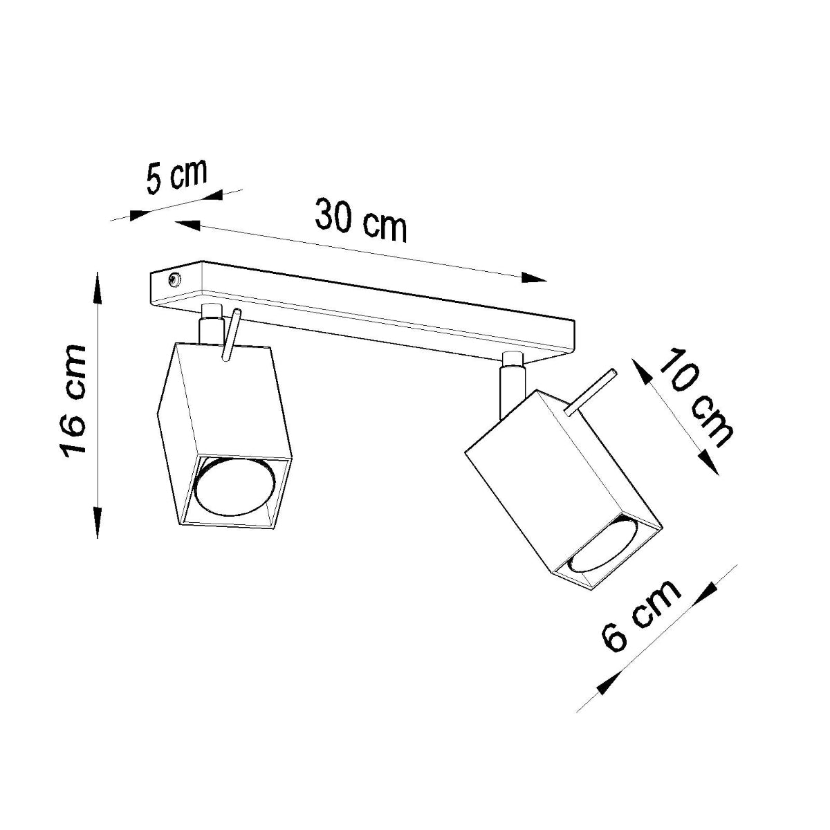 Plafondlamp MERIDA 2 grijs