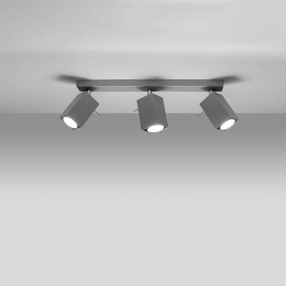 Plafondlamp MERIDA 3 grijs