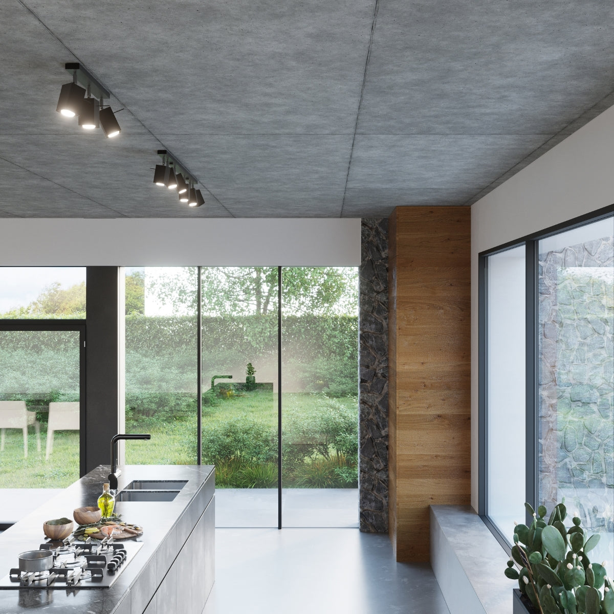 Plafondlamp MERIDA 6L zwart