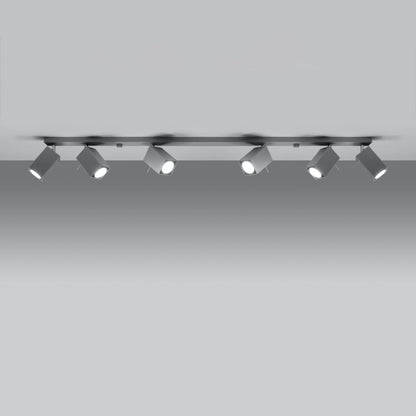 Plafondlamp MERIDA 6L grijs