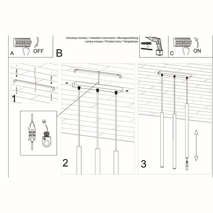 Hanglamp PASTELO 3 wit