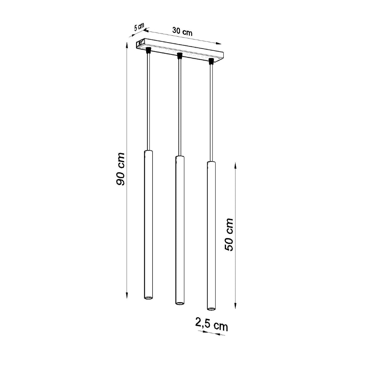 Hanglamp PASTELO 3 zwart