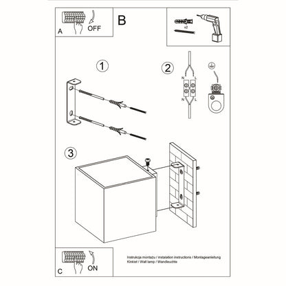 Wandlamp QUAD beton