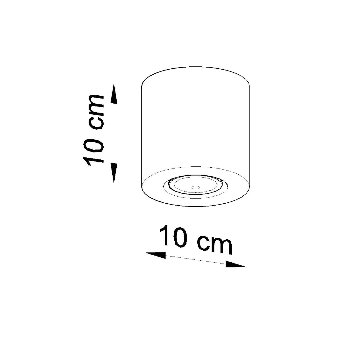Plafondlamp ORBIS beton