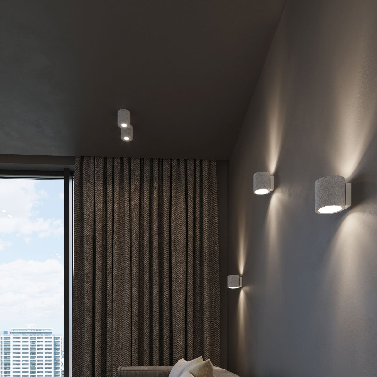 Plafondlamp ORBIS beton