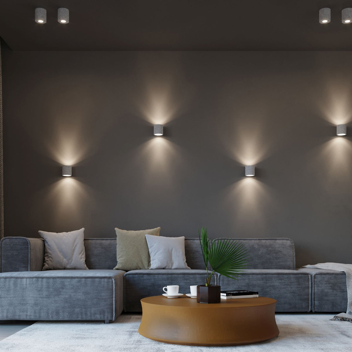Plafondlamp ORBIS beton