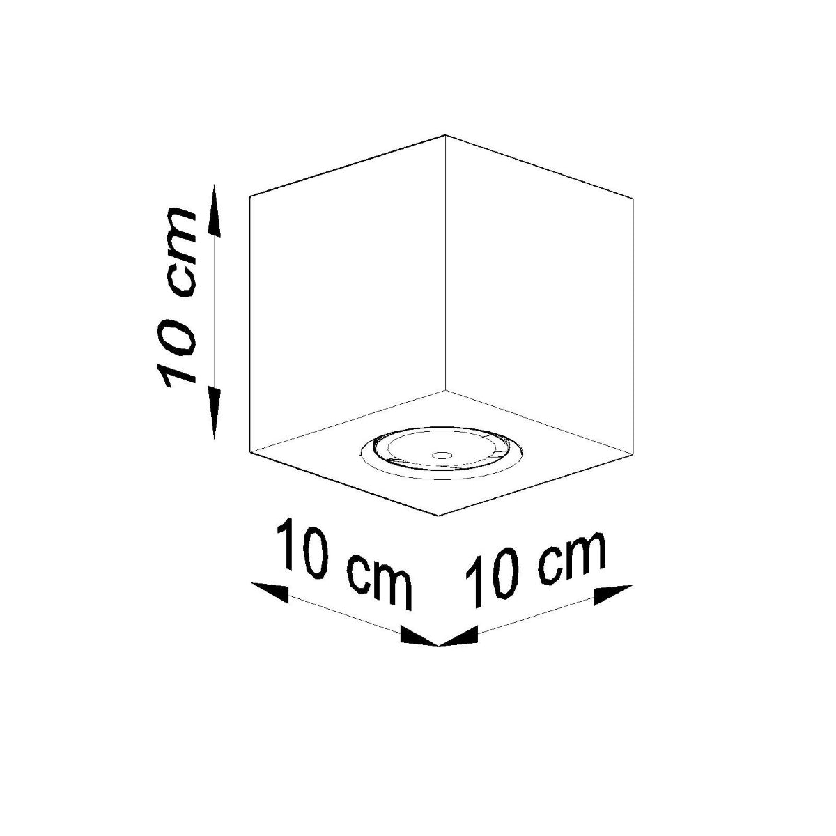 Plafondlamp QUAD beton
