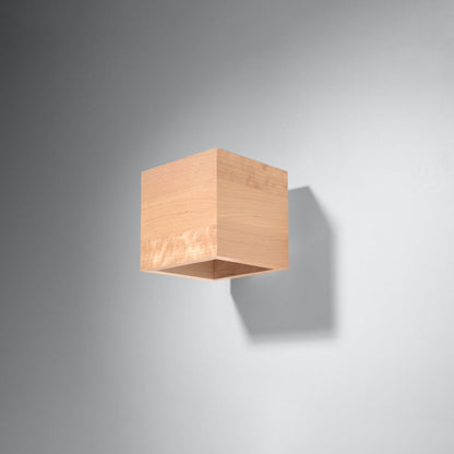 Wandlamp QUAD naturel hout