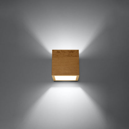 Wandlamp QUAD naturel hout