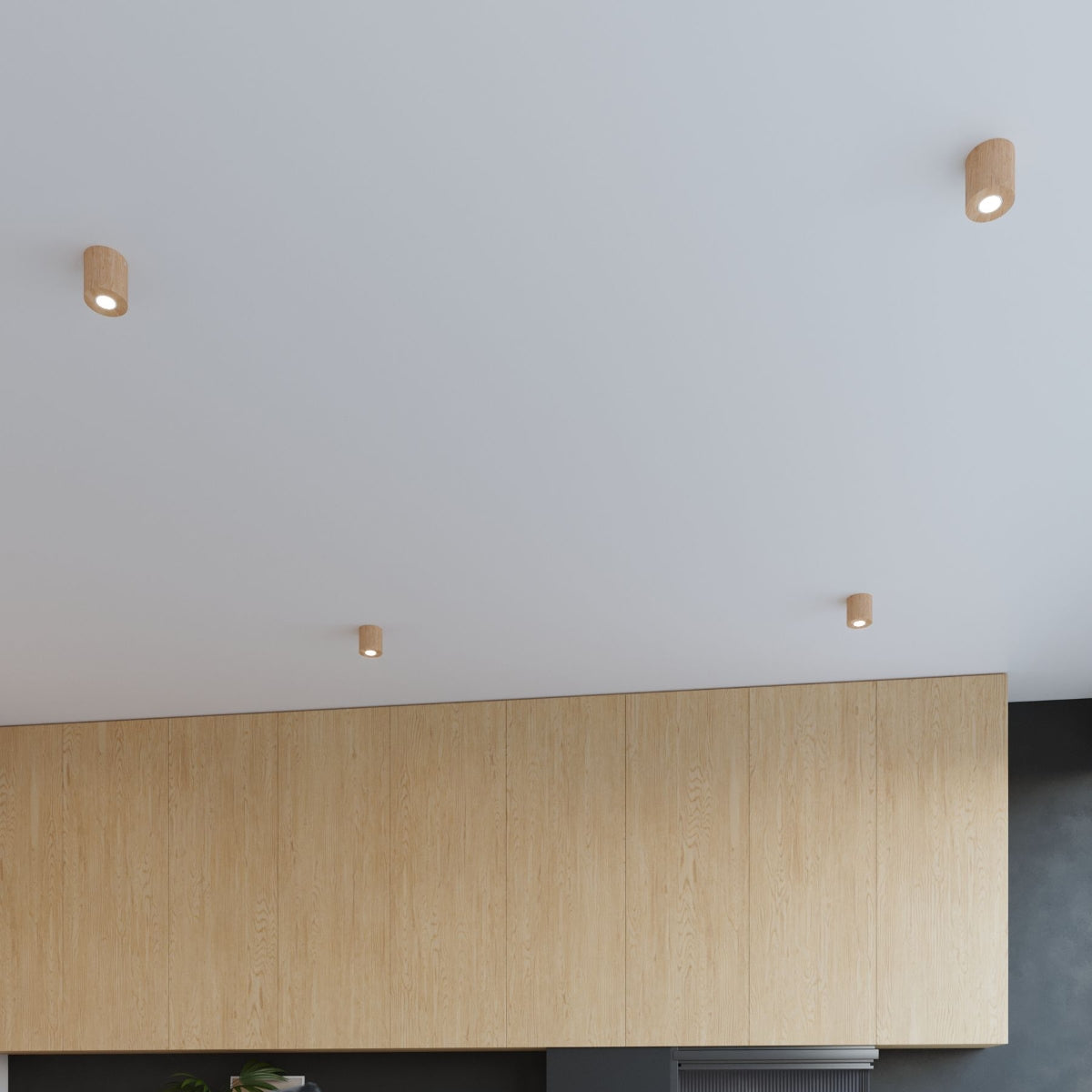Plafondlamp ORBIS naturel hout