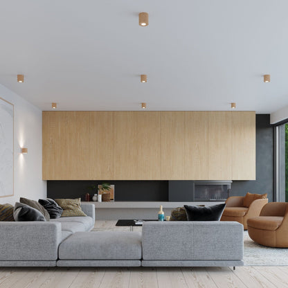 Plafondlamp ORBIS naturel hout