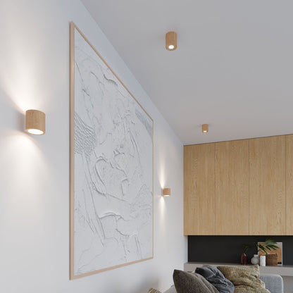 Plafondlamp ORBIS naturel hout