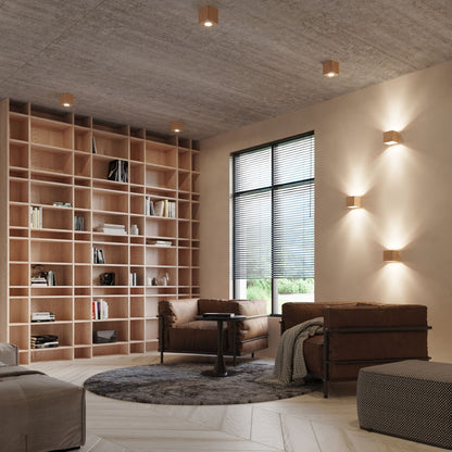 Plafondlamp QUAD naturel hout