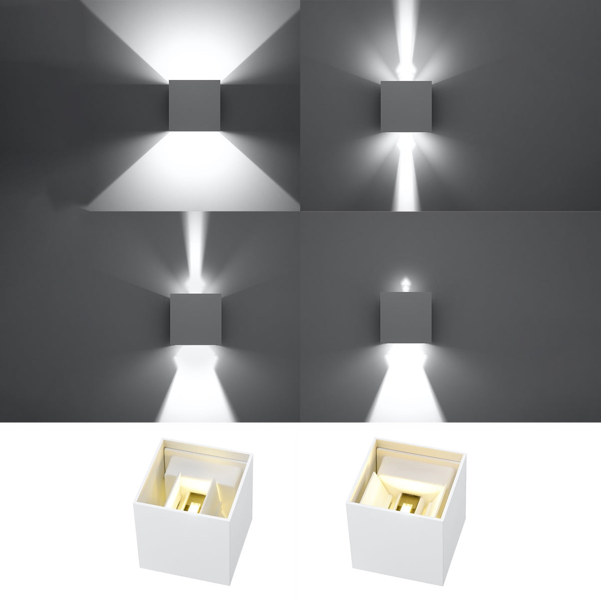 Wandlamp LUCA wit LED IP54