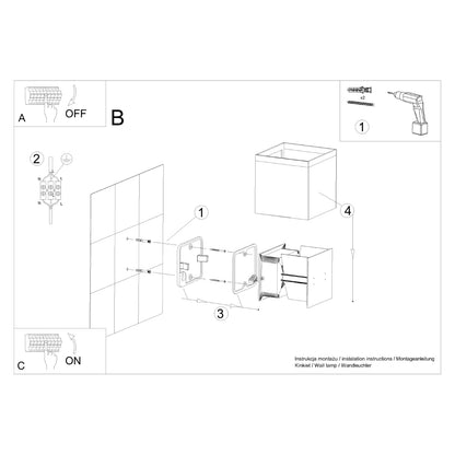 Wandlamp LUCA zwart LED IP54