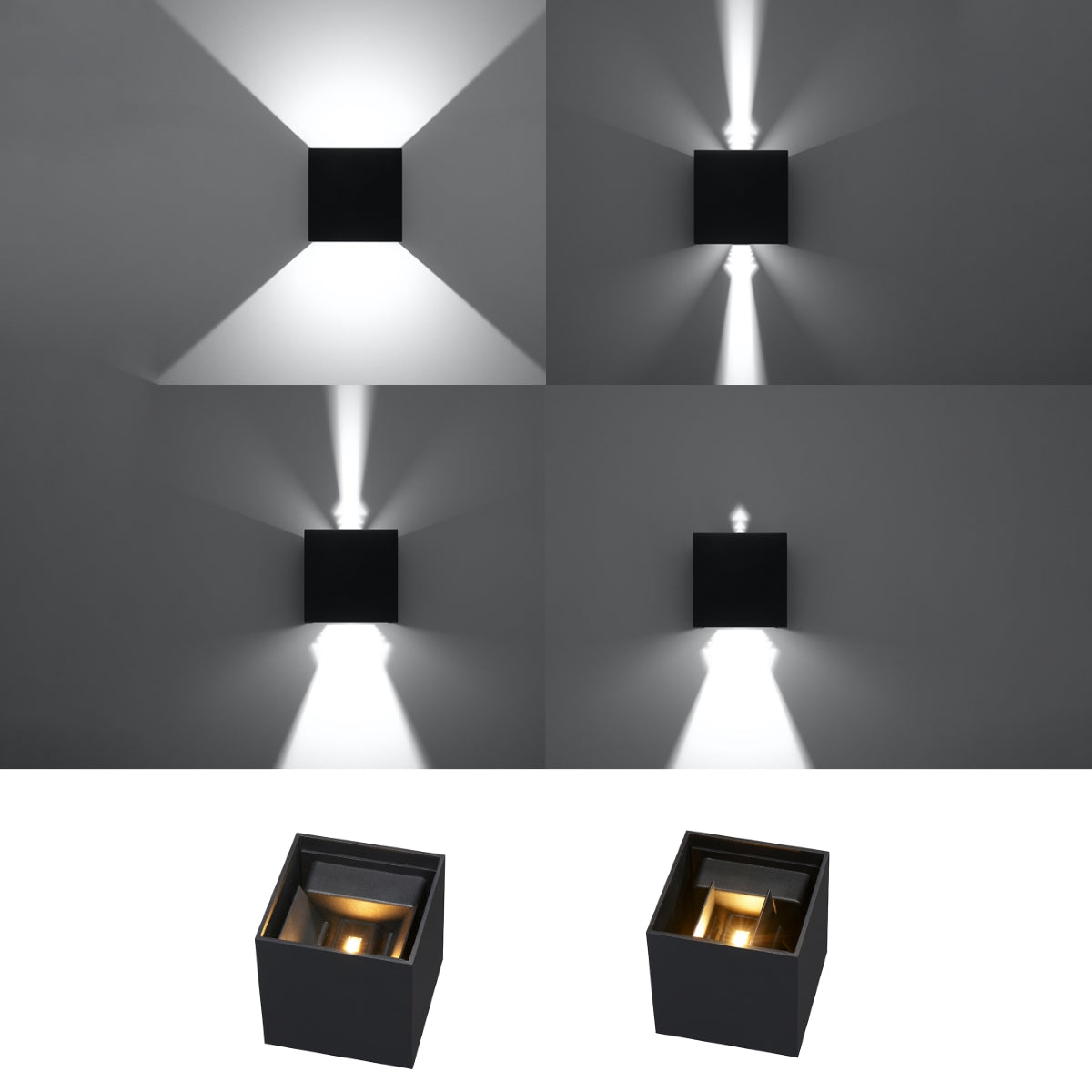 Wandlamp LUCA zwart LED IP54